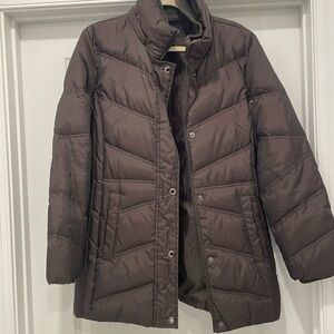 Brown London fog puffer jacket size L